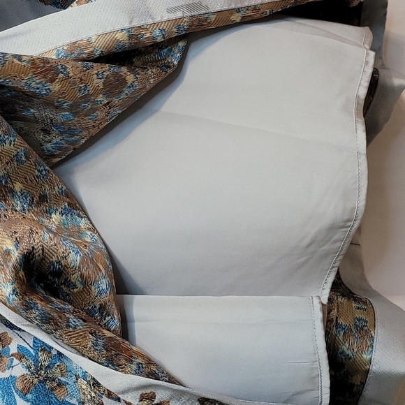 𝅺Max Studio Jacquard Artic Blue Cocktail Dress - Picture 13 of 17